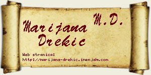 Marijana Drekić vizit kartica